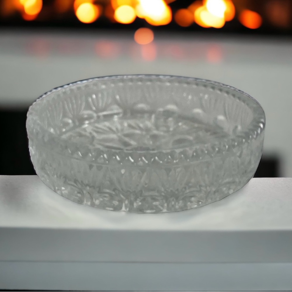 Princess House Full Lead Crystal 3 Candle Stick Holder Centerpiece Floral USA